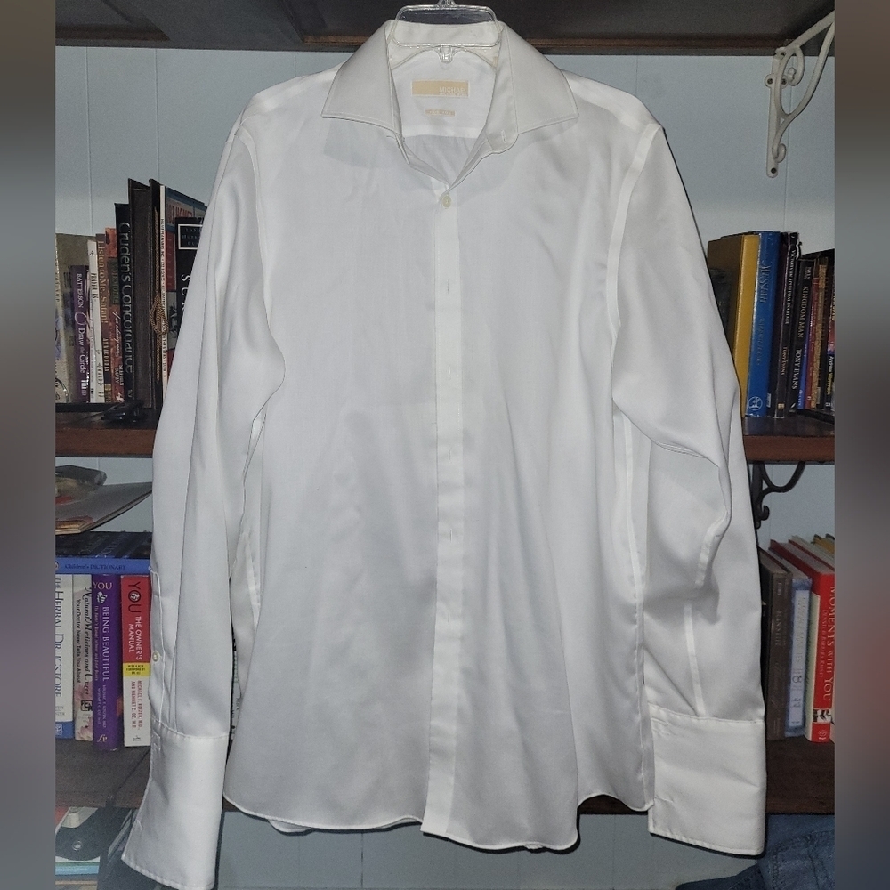 Michael Kors no iron French cuff dress shirt. Men's 16
